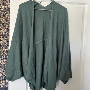 Lululemon Cashlu Knit Textured Wrap size M/L tidewater teal